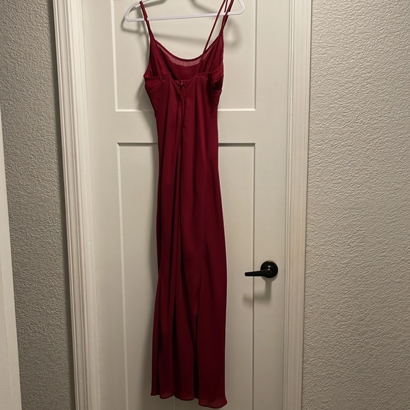 Spaghetti strap slip dress with beading and velvet. - Picture 3 of 7